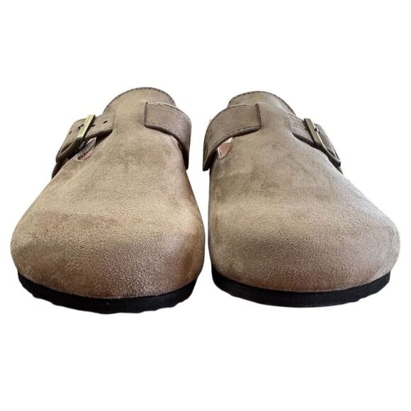 White Mountain Kids Suede Clogs Tan with Adjustable Buckle Size 3 - Picture 8 of 11